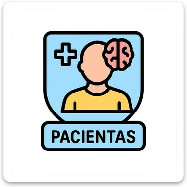 Discord role icon for 'pacientas' patient of a psychiatric clinic, calming #6fe8f3 blue color, clean and simple, medical hospital theme, suitable for small display sticker