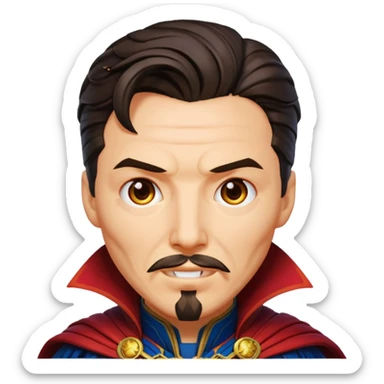 Create Doctor strange Superhero Emoji face only sticker