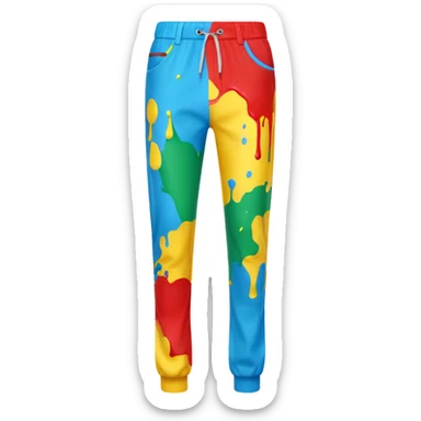 paint splash pants sticker