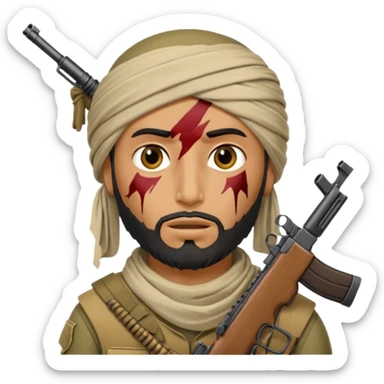 taliban soldier with gunshot wound to the head sticker