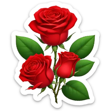 Red roses sticker