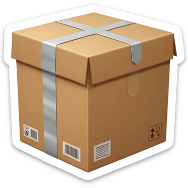 parcel box in postal service  sticker