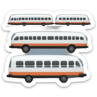 a vehicle left side is a bus right side is a train sticker