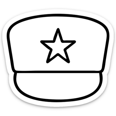 Communist cap with red star sticker