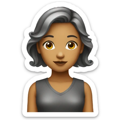 girl in a dress the color of asphalt with road markings sticker