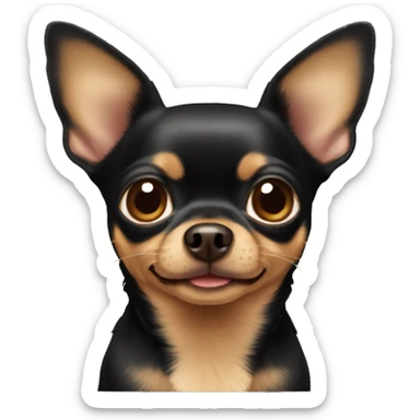 Black and brown chihuahua  sticker