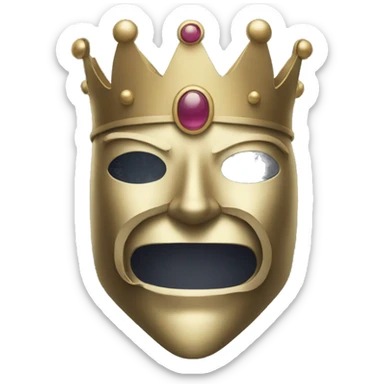 masked king qui leve la main droite sticker
