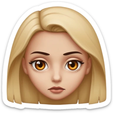 deadly stare one eye emoji girl  sticker