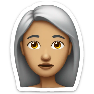 woman feeling discouraged sticker