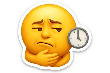 emoji stile iphone che riguarda l'argomento "stipsi/andrò al bagno oggi?", iperrealistico 4k sticker