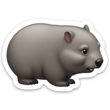 Fat Wombat side profile sticker