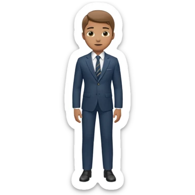 Young man, tailored trousers, suit jacket, and tie

 sticker