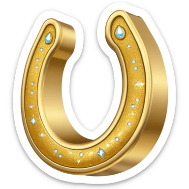 Glittery horseshoe  sticker