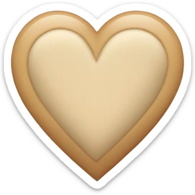 Beige heart sticker