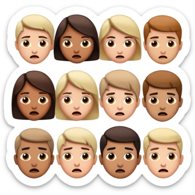 Anxious
 Irritated
 Confused
 Unsure
 Hopeful
Neutral (slightly cautious)
 (Excited → Confused) in cute  human forms sticker