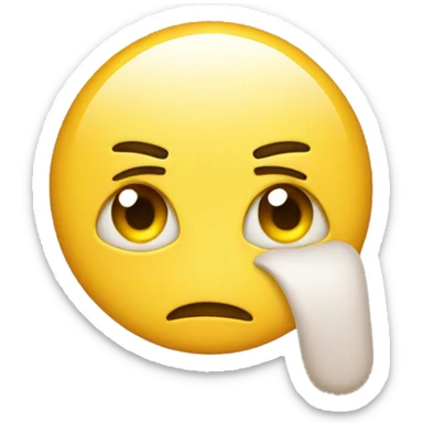 blank stare with tongue out yellow circle emoji sticker