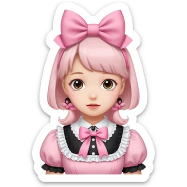 Fiyonklu ve pembe lolita g sticker