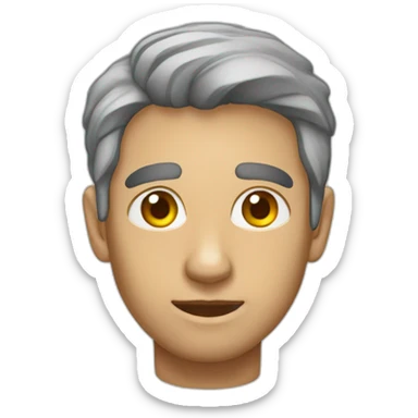 rosto safado com olhar desinteressado sticker