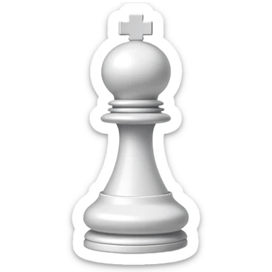 White chess pawn sticker