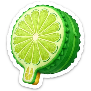 inflatable balloon lime slice pinata sticker