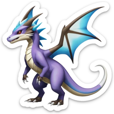 Shiny Noivern-Latios-Marowak-Salandit-Fakémon-hybrid-creature (full body)  sticker