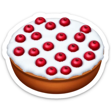 Cranberrys in the snow (powered sugar) sticker