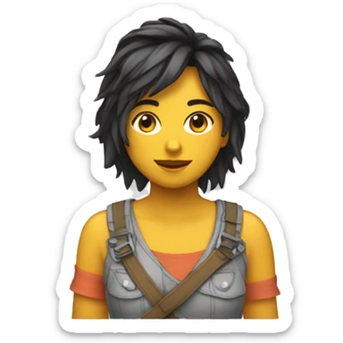 chica asustada sticker