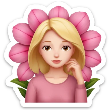 Resting against mother's blossom  sticker