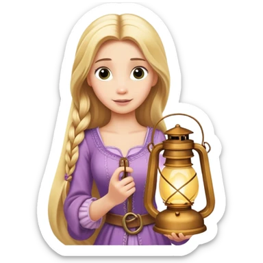Rapunzel with lantern sticker