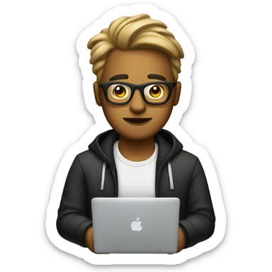 music producer with macbook sticker