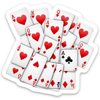 52 playing card emoijs sticker