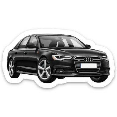 audi a6 black sticker