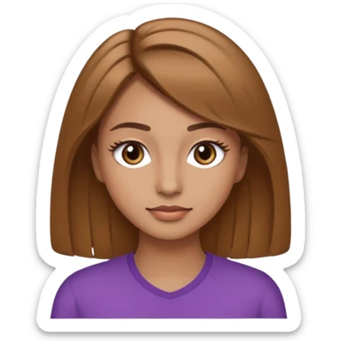 Cheveux un peu plus clair des cils moyen et des sourcils clair sticker