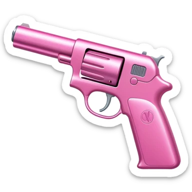 Pink gun emoji sticker