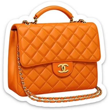 chanel bag orange color sticker