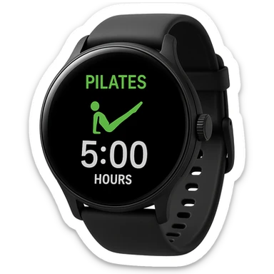 smartwatch con modalità attiva di pilates che segna 5 ore di pilates, REALISTICA 4K sticker