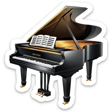 Grand piano - mother of pearl sticker