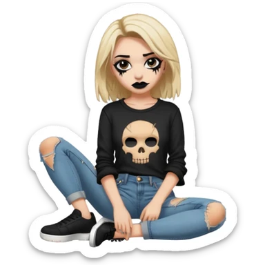 Alternative grunge person sticker