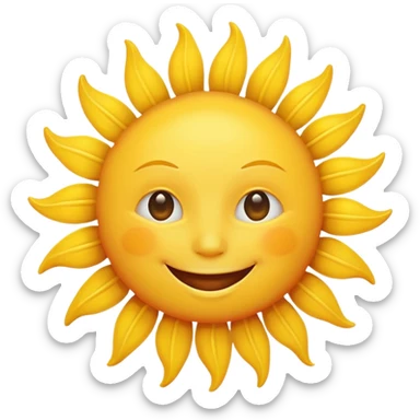 smiling sun emoji, bright and cheerful sticker