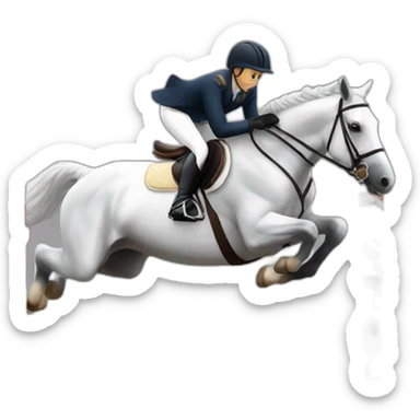 Horse jumping 1 meter sticker