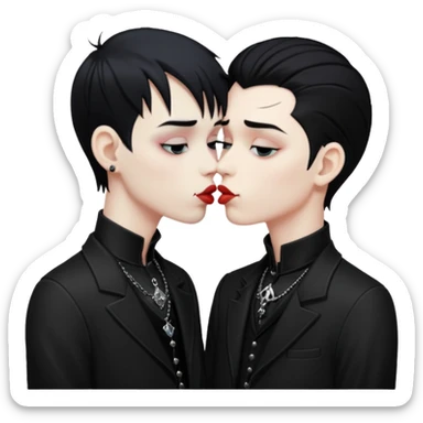 Goth Boys kissing sticker