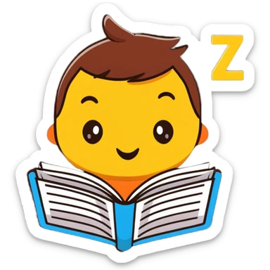 Cute English dictionary with alphabet letters sticker