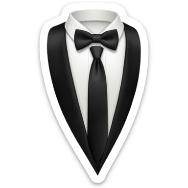 black tie (just tie, not ribbon) sticker