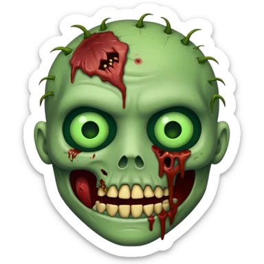 Oi eu quero um emoji de zumbi sticker