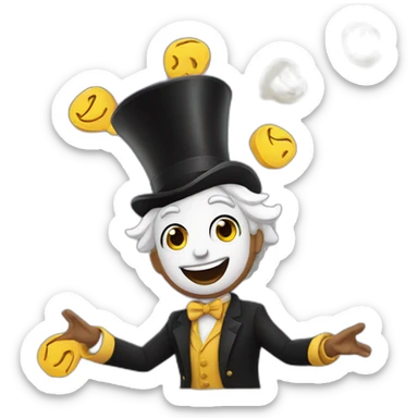 A magician greets the audience sticker