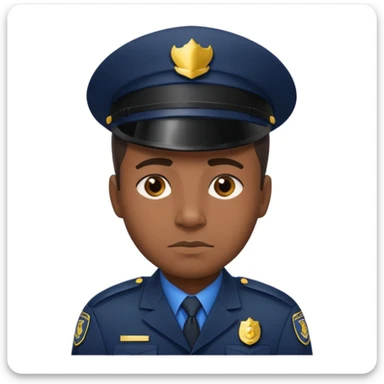 Black policeman  sticker