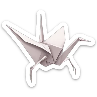origami crane sticker