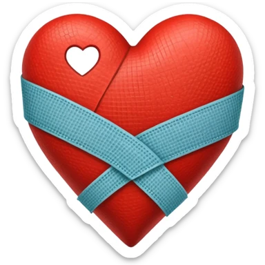 heart with a bandage and dark shading sticker