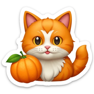 haz que un gato naranja esté lanzando un beso sticker