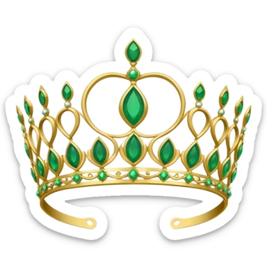 Create me a detailed green Tiara that says Co Owner Lia underneath it sticker